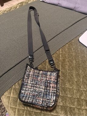 MZ Wallace Midnight Boucle Tweed Crossbody Bag in Multi-Color